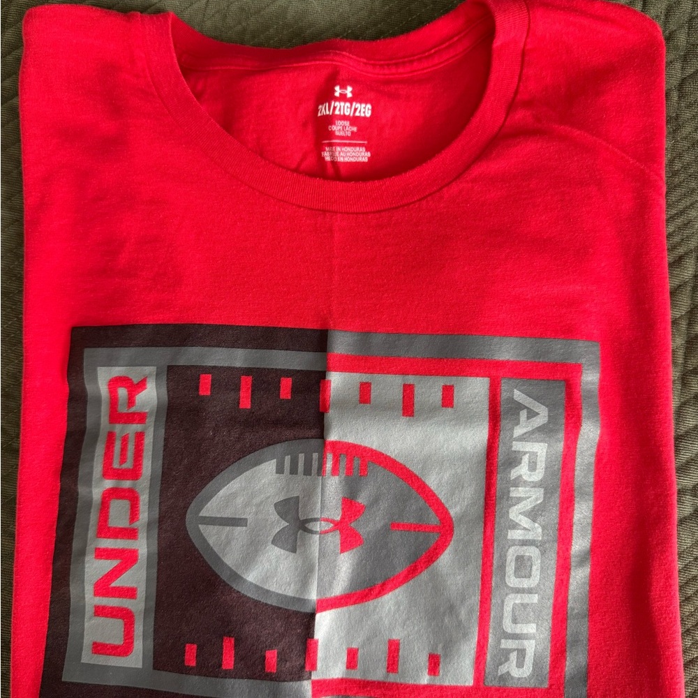 Under Armour Scarlet Football Graphic Tee